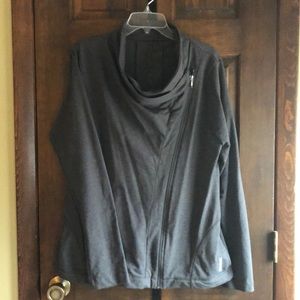 Reebok Gray XL Asymmetric Zip Jacket
